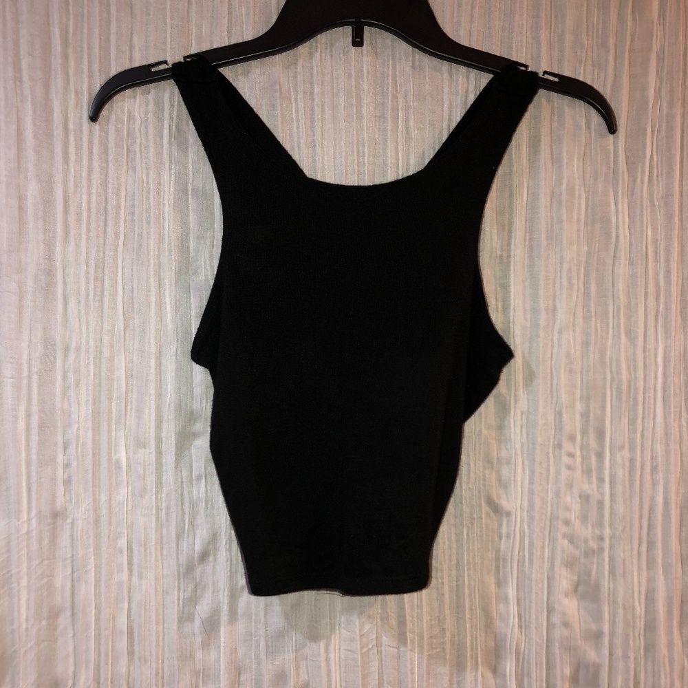 Black Crop Tank Top
